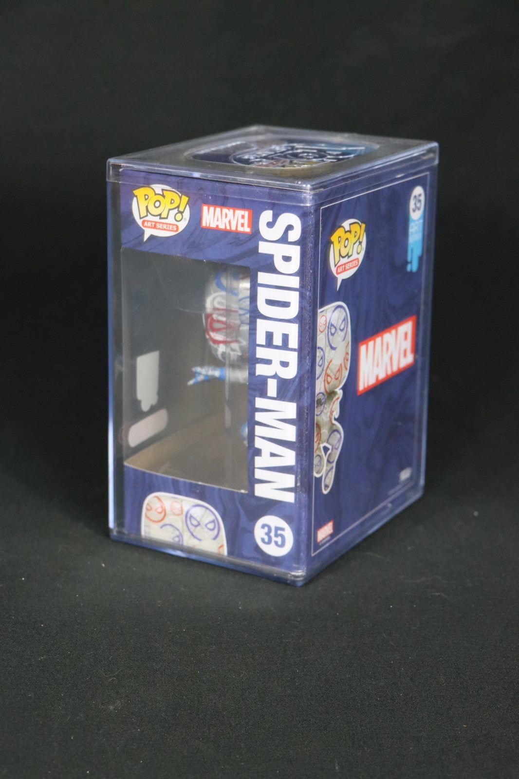 Funko Pop! 35 Spiderman-Marvel-Art Series-Target Exclusive-Hard Plastic Case