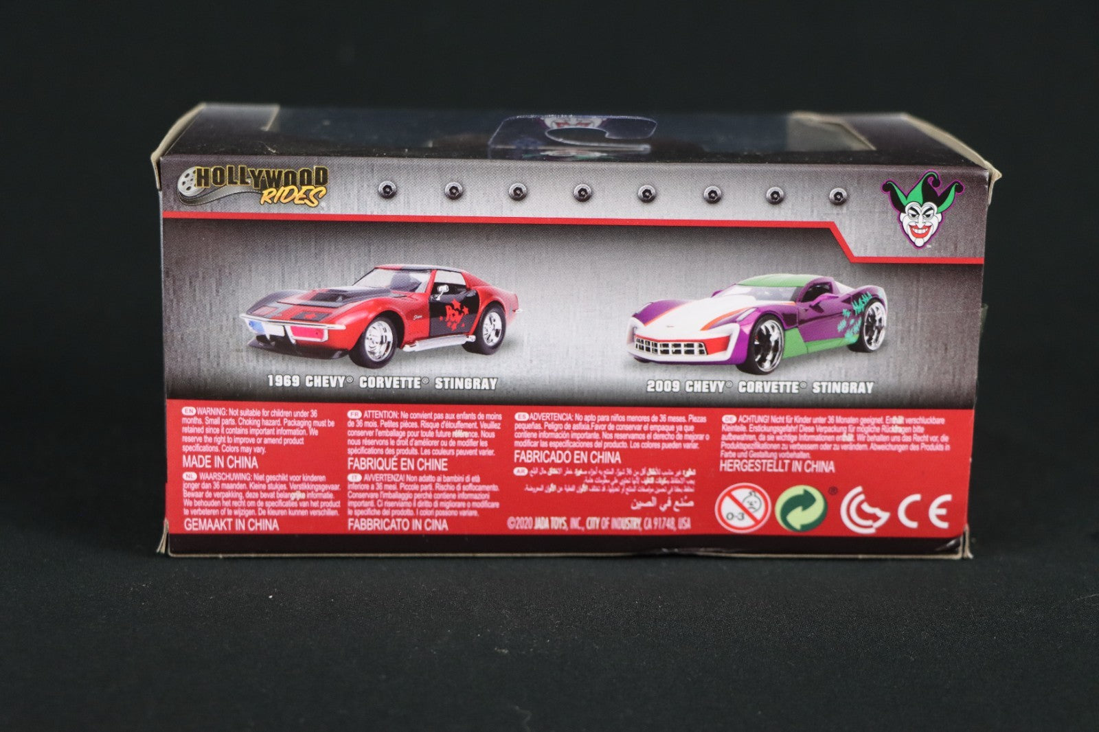 2009 Chevy Corvette Stingray Joker Diecast DC Comics 1/32 JADA 31199