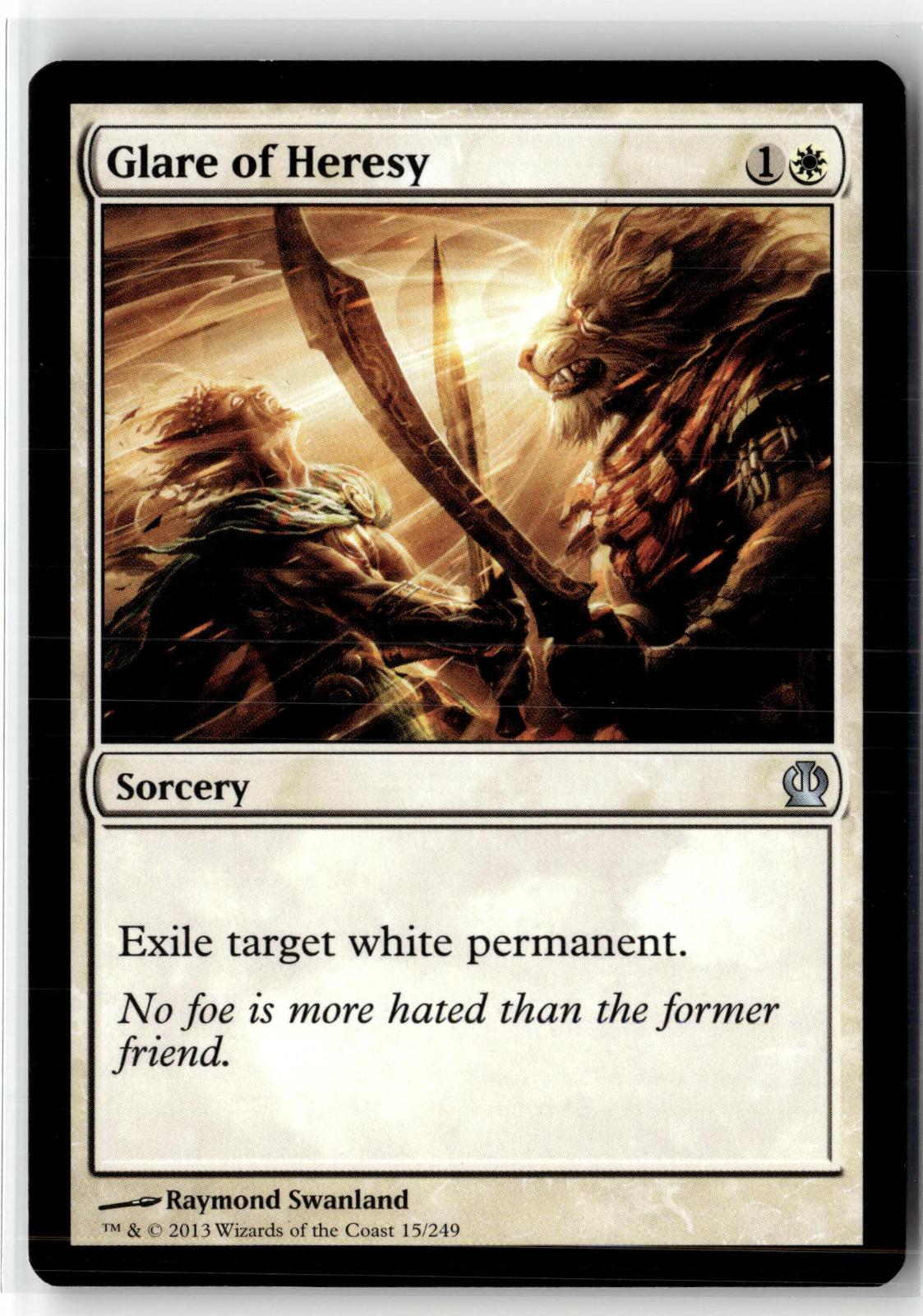 Glare of Heresy 15 Uncommon Theros Magic: The Gathering Near Mint