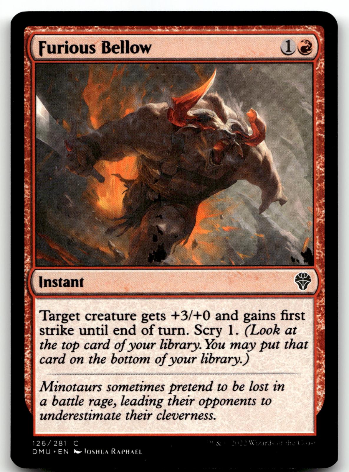 Furious Bellow 126 Common Dominaria United Magic: The Gathering Near Mint