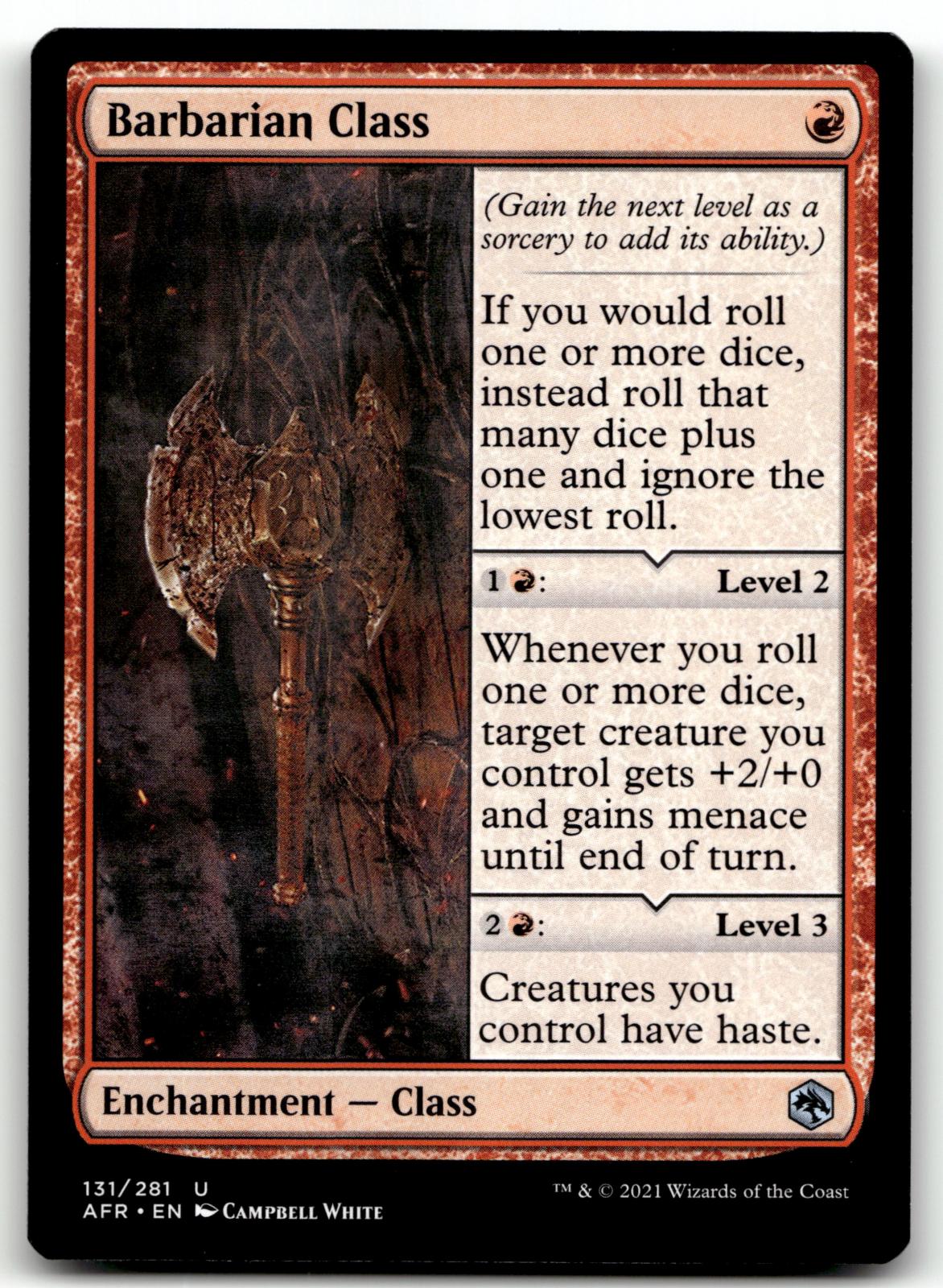 Barbarian Class 131 Adventures in the Forgotten Realms Magic: The Gathering NM