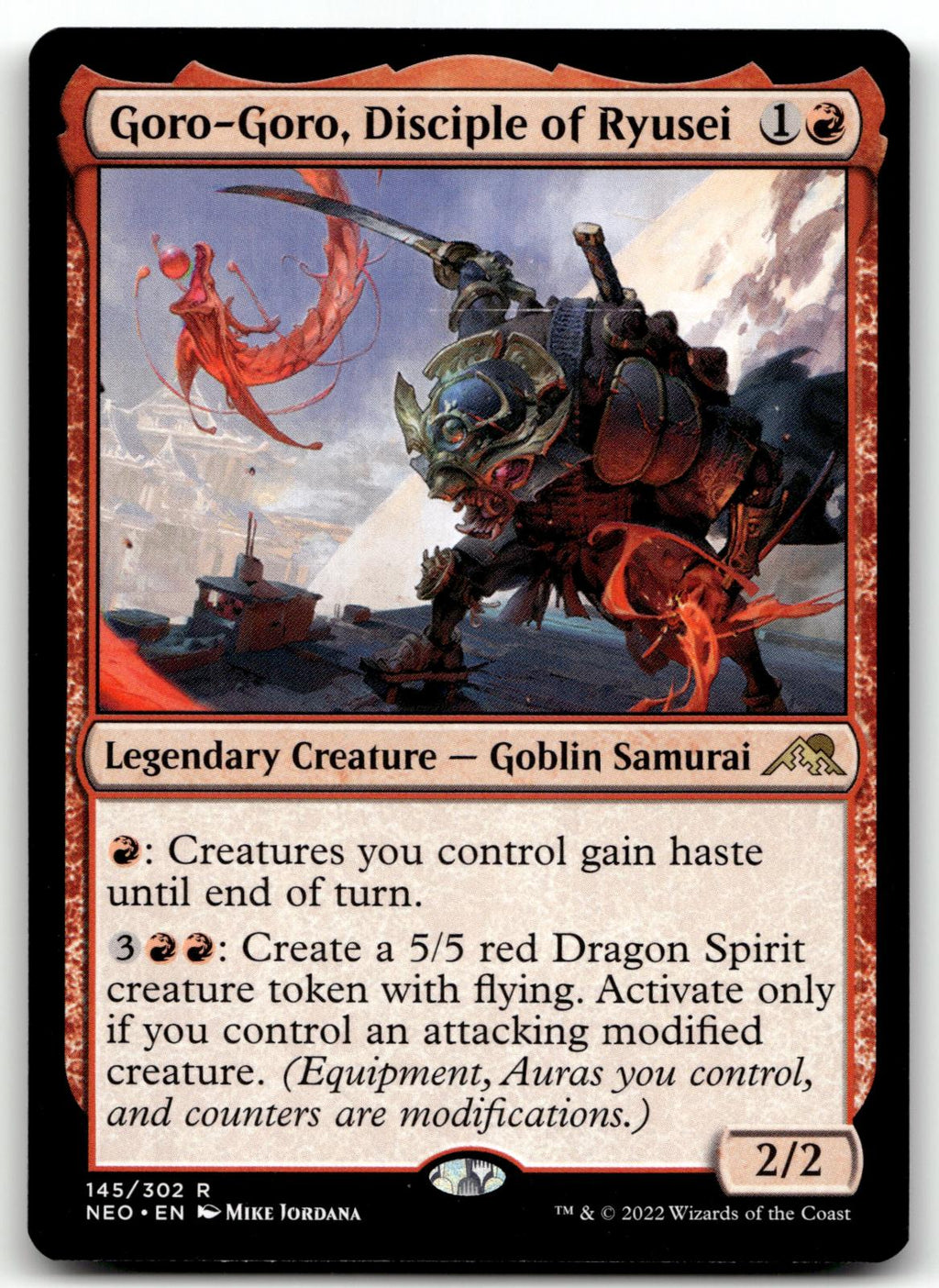 Goro-Goro, Disciple of Ryusei 145 Kamigawa: Neon Dynasty Magic: The Gathering NM