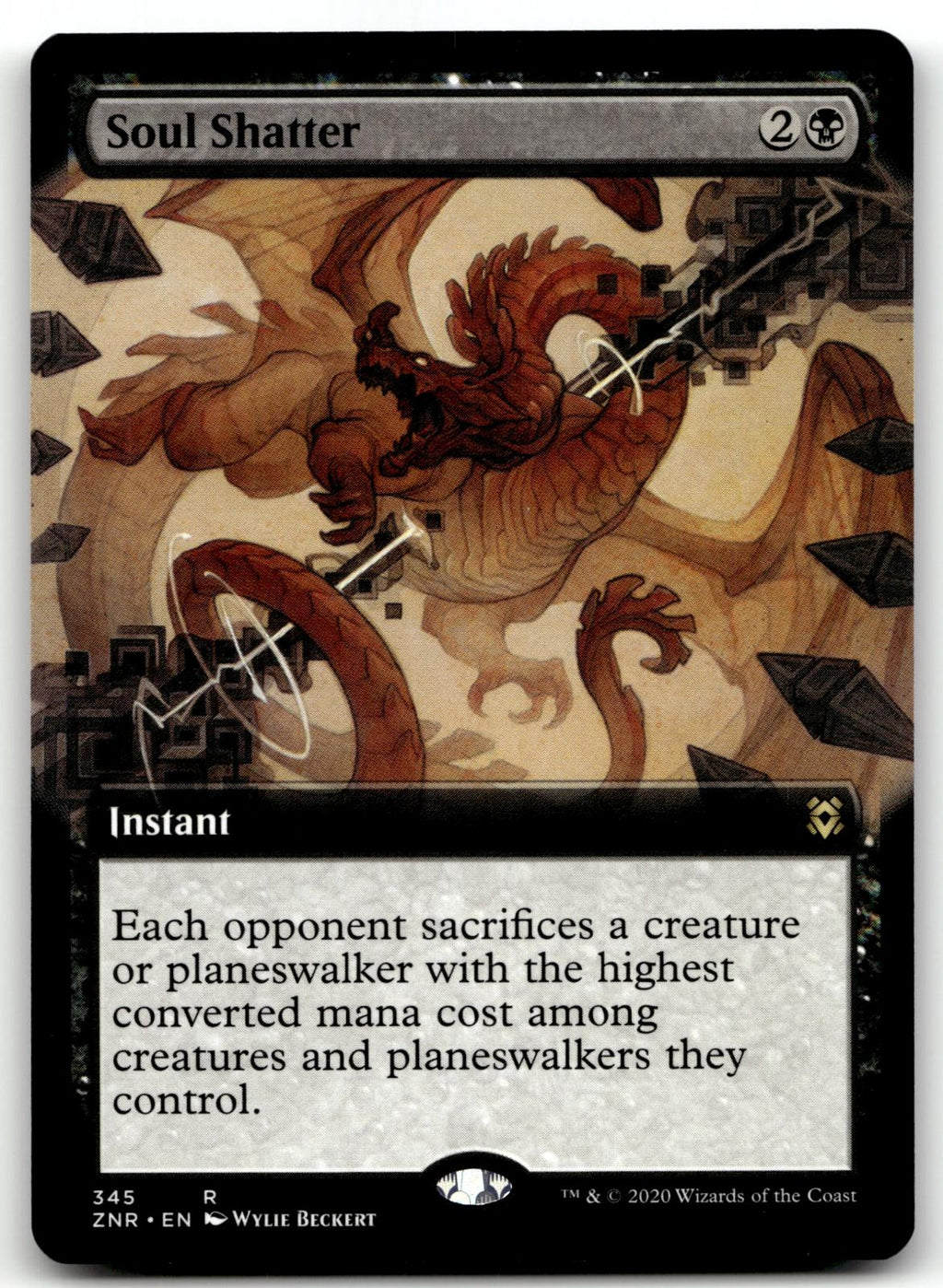 Soul Shatter (Extended Art) 345 Rare Zendikar Rising Magic: The Gathering NM