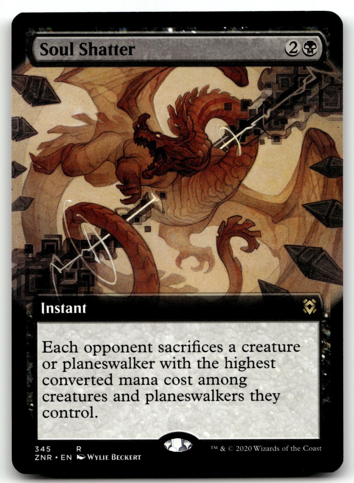 Soul Shatter (Extended Art) 345 Rare Zendikar Rising Magic: The Gathering NM