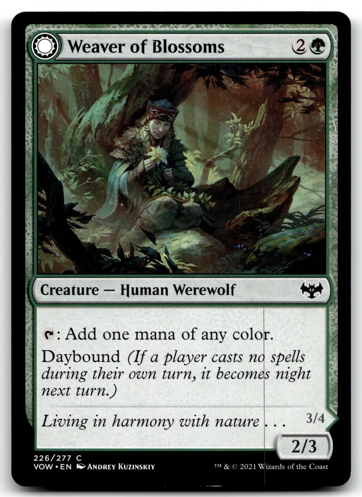 Weaver of Blossoms 226 Common Innistrad: Crimson Vow Magic: The Gathering NM