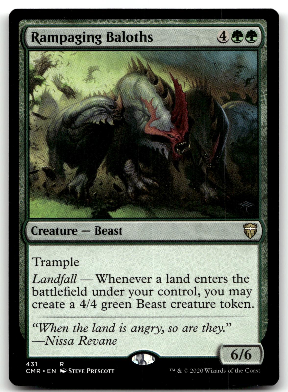 Rampaging Baloths 431 Rare Commander Legends Magic: The Gathering Near Mint