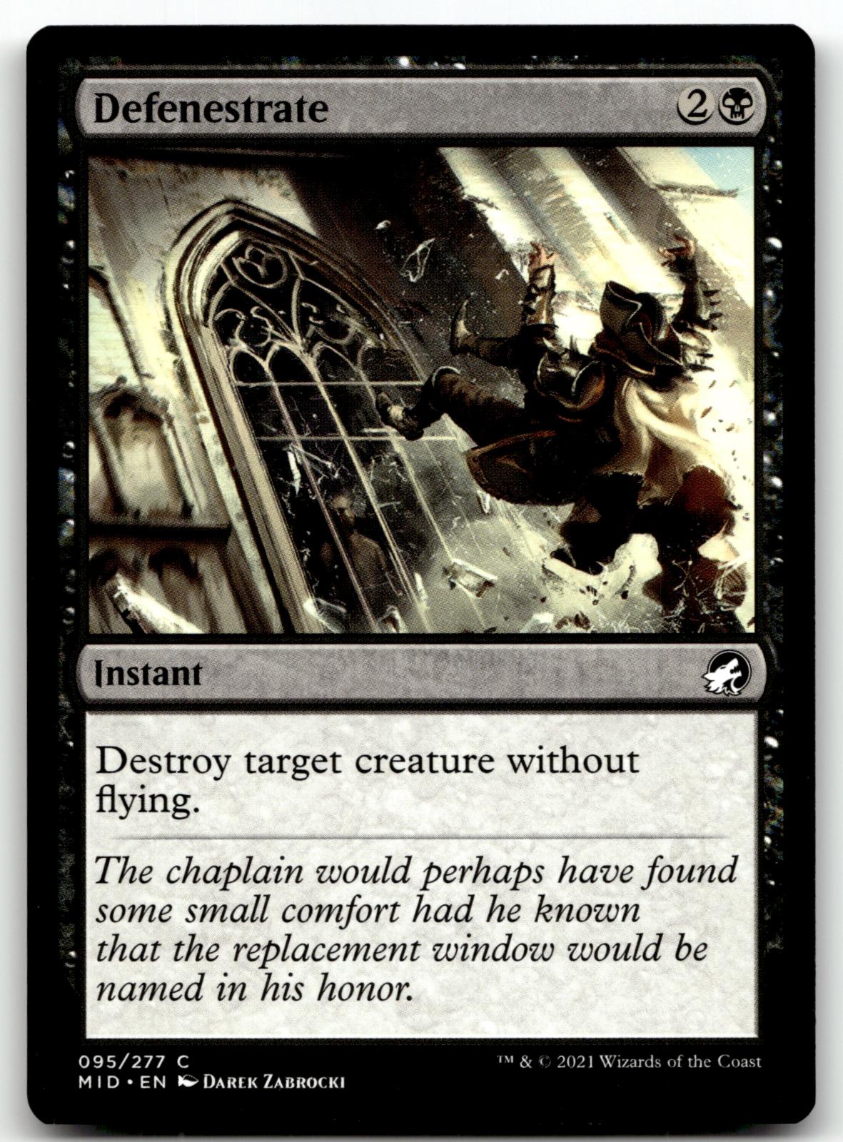 Defenestrate 95 Common Innistrad: Midnight Hunt Magic: The Gathering Near Mint