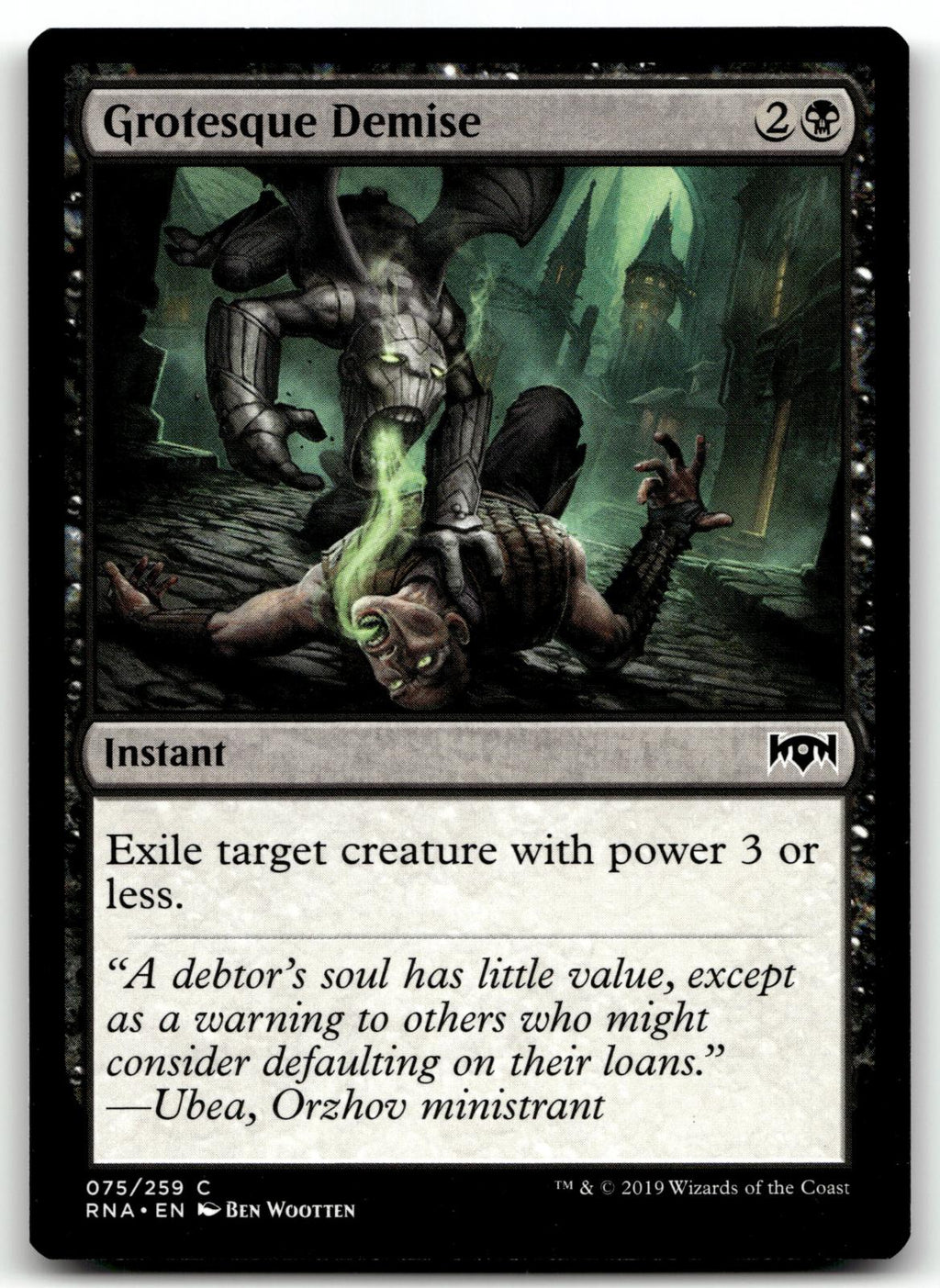 Grotesque Demise 75 Common Ravnica Allegiance Magic: The Gathering Near Mint