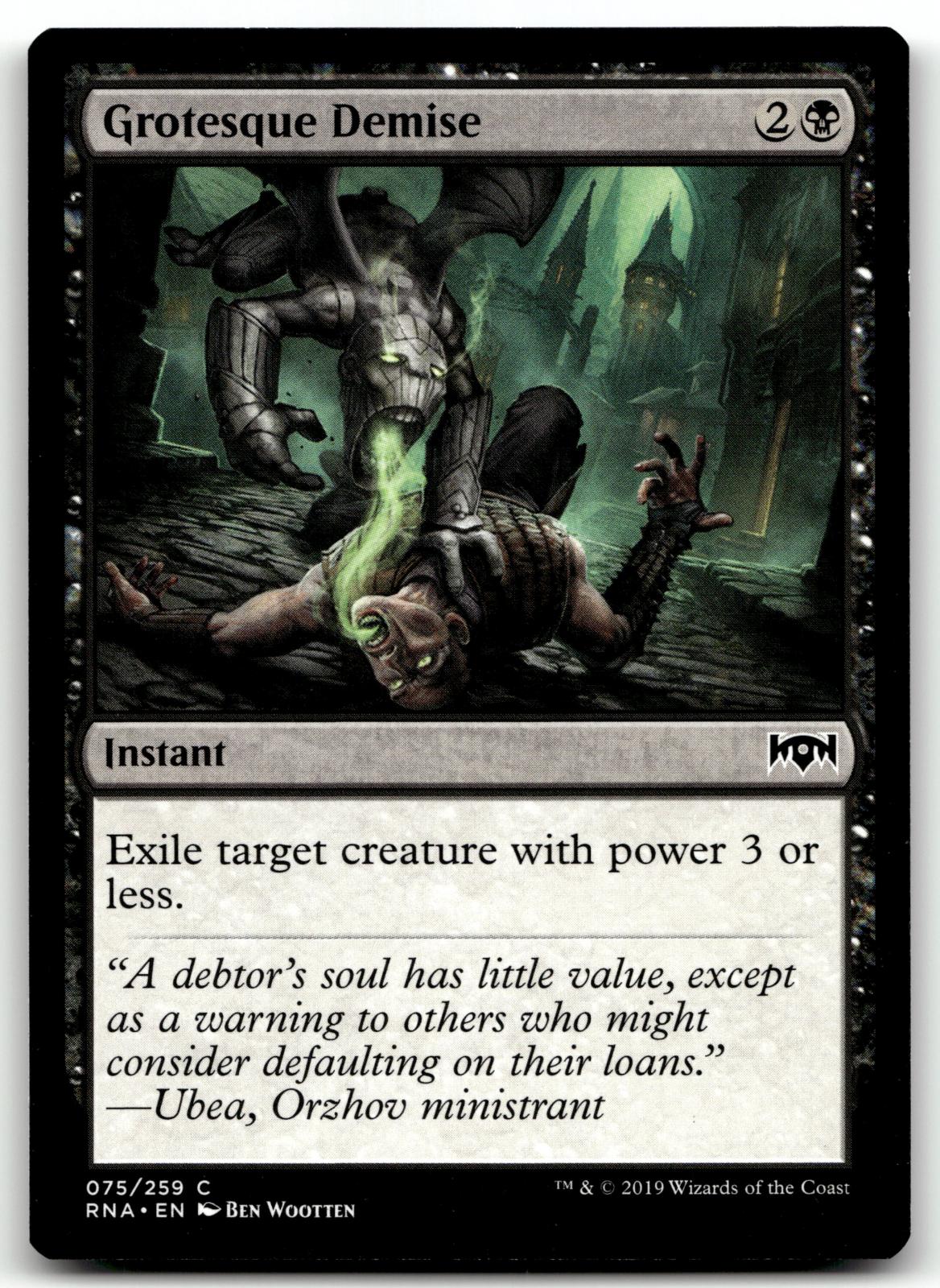 Grotesque Demise 75 Common Ravnica Allegiance Magic: The Gathering Near Mint
