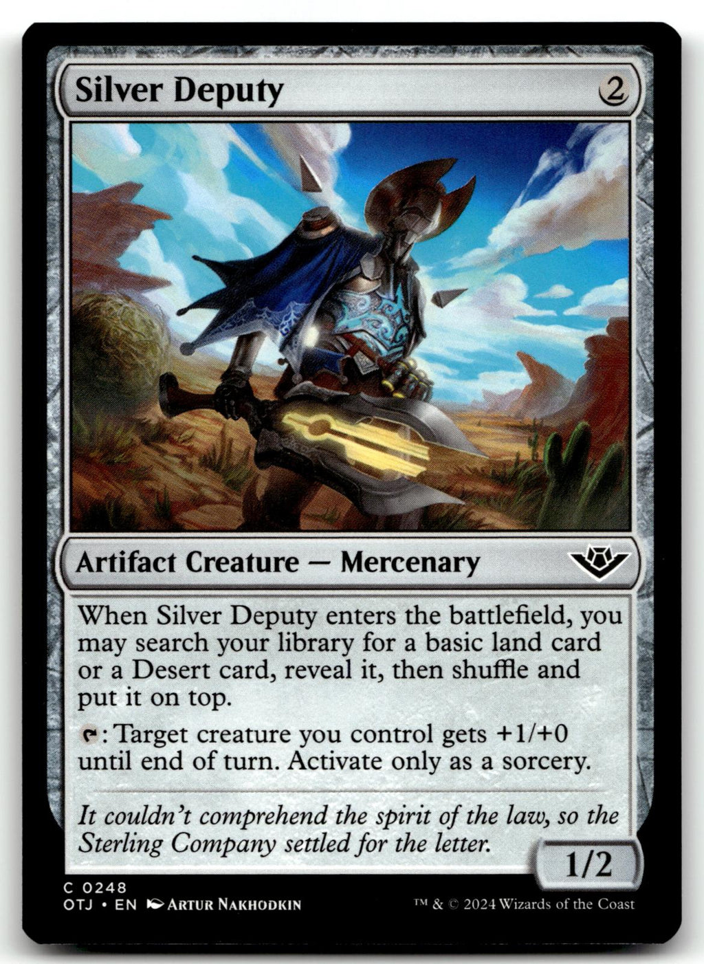 Silver Deputy 248 Common Outlaws of Thunder Junction Magic: The Gathering NM