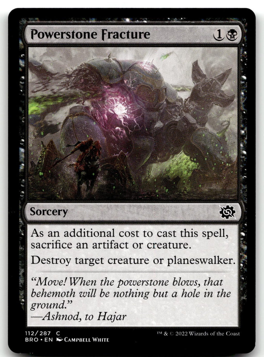 Powerstone Fracture 112 Common The Brothers' War Magic: The Gathering Near Mint
