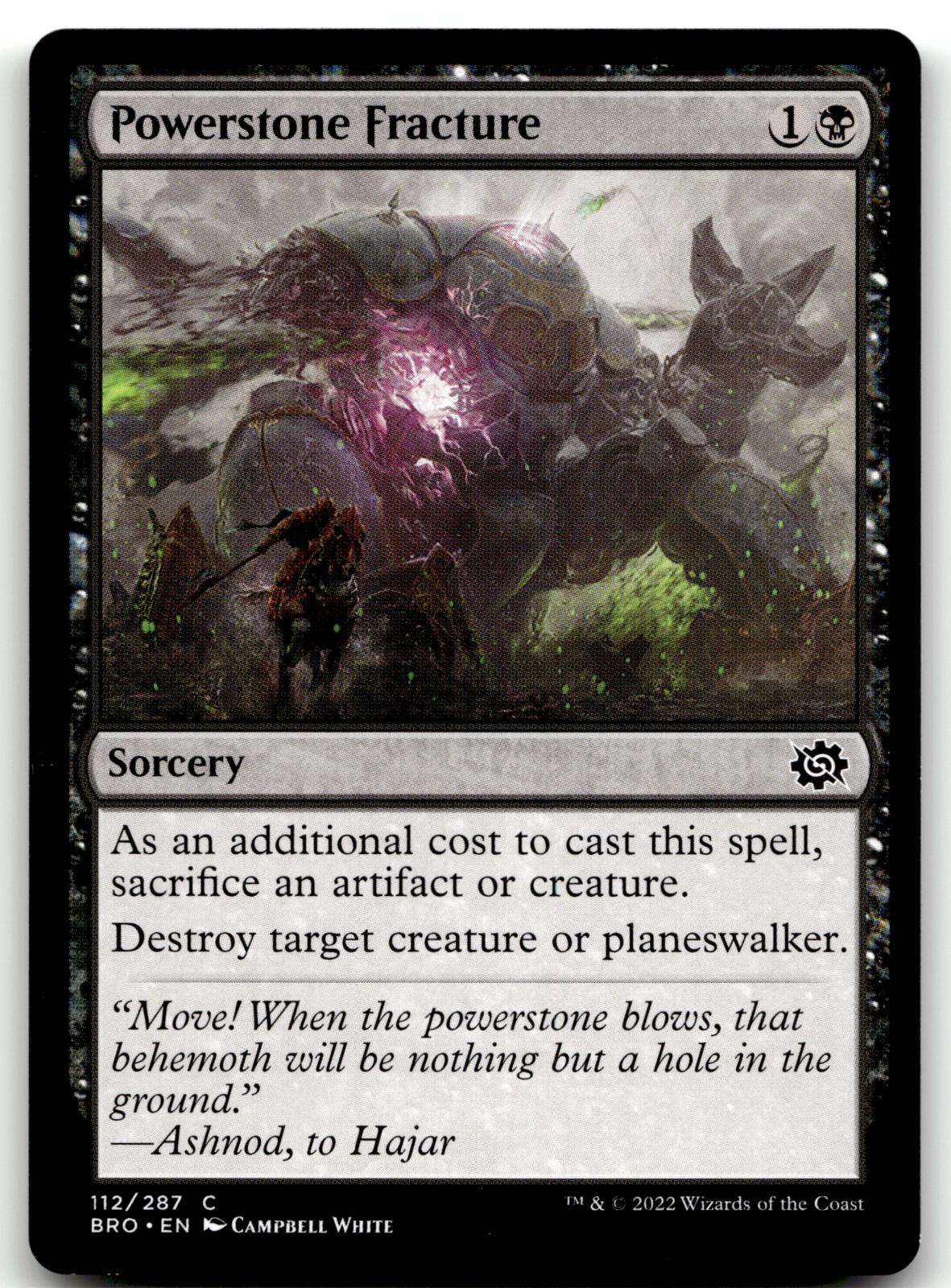 Powerstone Fracture 112 Common The Brothers' War Magic: The Gathering Near Mint
