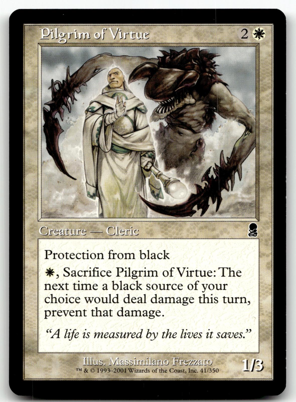 Pilgrim of Virtue 41 Common Odyssey Magic: The Gathering Near Mint