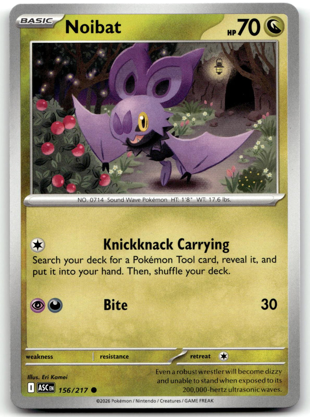 Noibat 156/217 Common Ascended Heroes Pokemon Near Mint