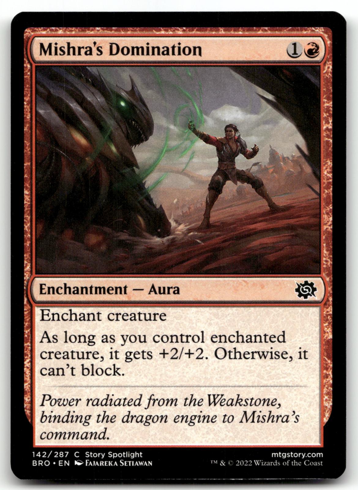 Mishra's Domination 142 Common The Brothers' War Magic: The Gathering Near Mint