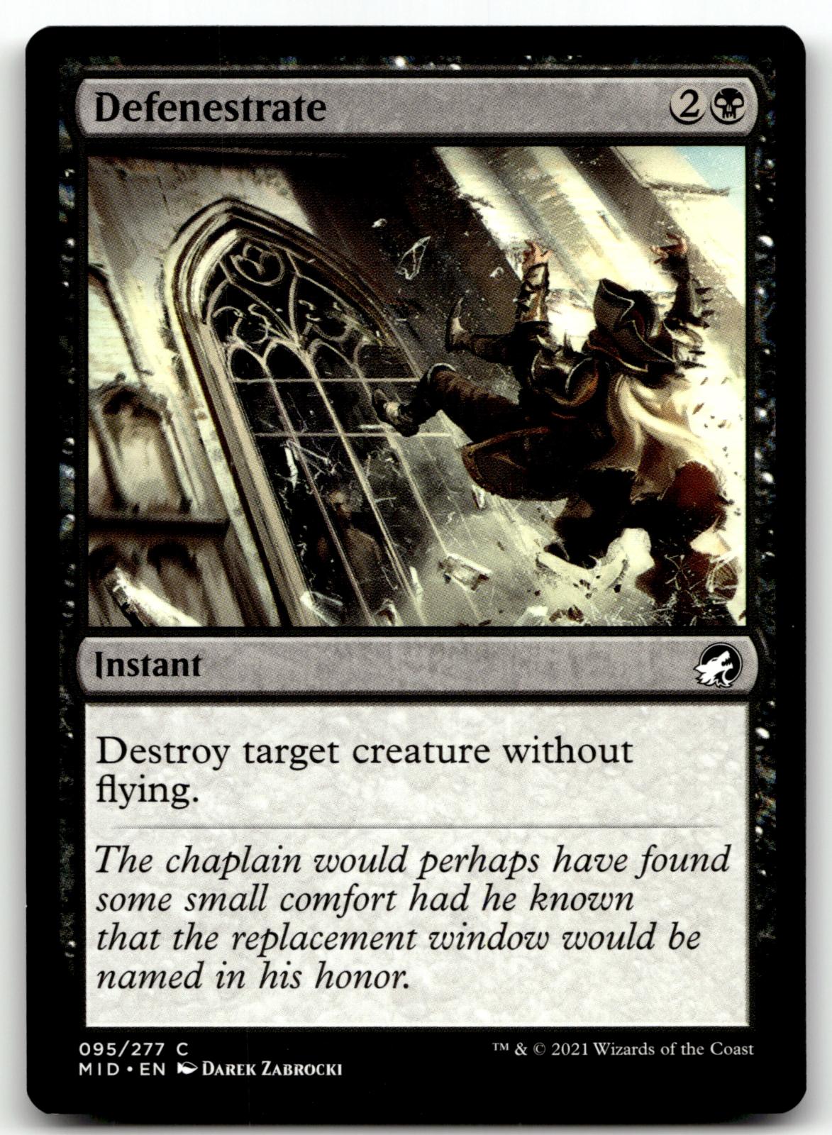 Defenestrate 95 Common Innistrad: Midnight Hunt Magic: The Gathering Near Mint