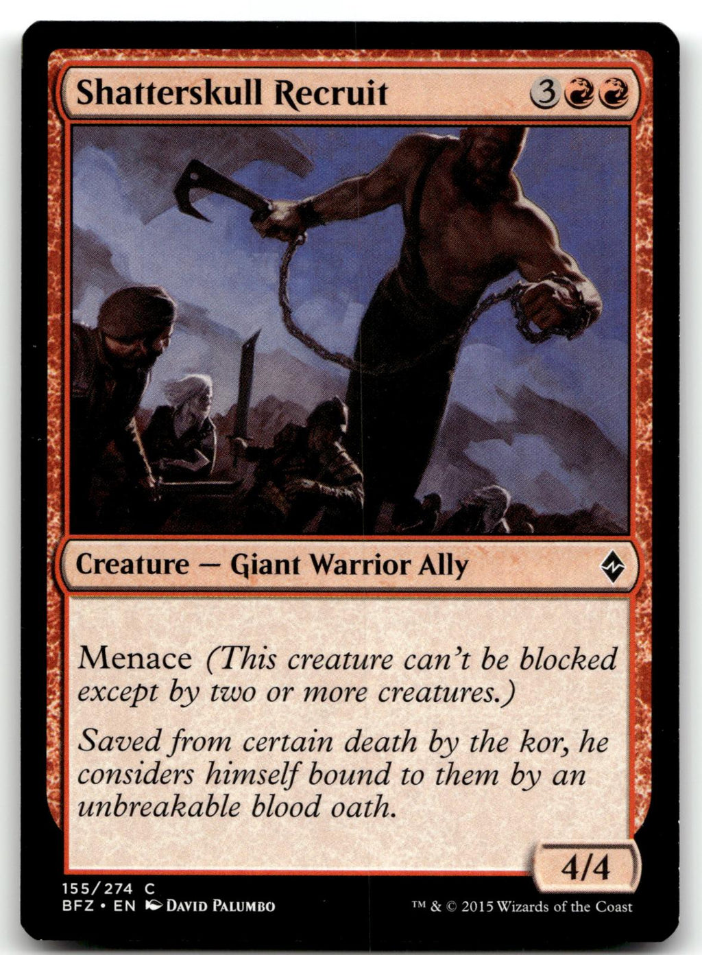 Shatterskull Recruit 155 Common Battle for Zendikar Magic: The Gathering NM