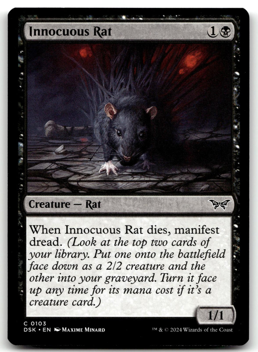 Innocuous Rat 103 Common Duskmourn: House of Horror Magic: The Gathering NM