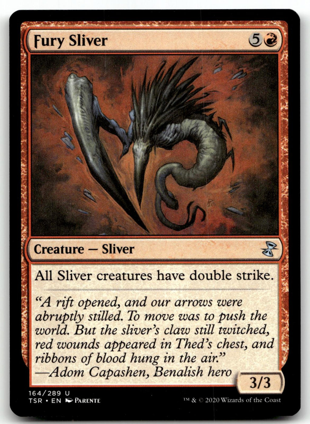 Fury Sliver 164 Uncommon Time Spiral: Remastered Magic: The Gathering Near Mint
