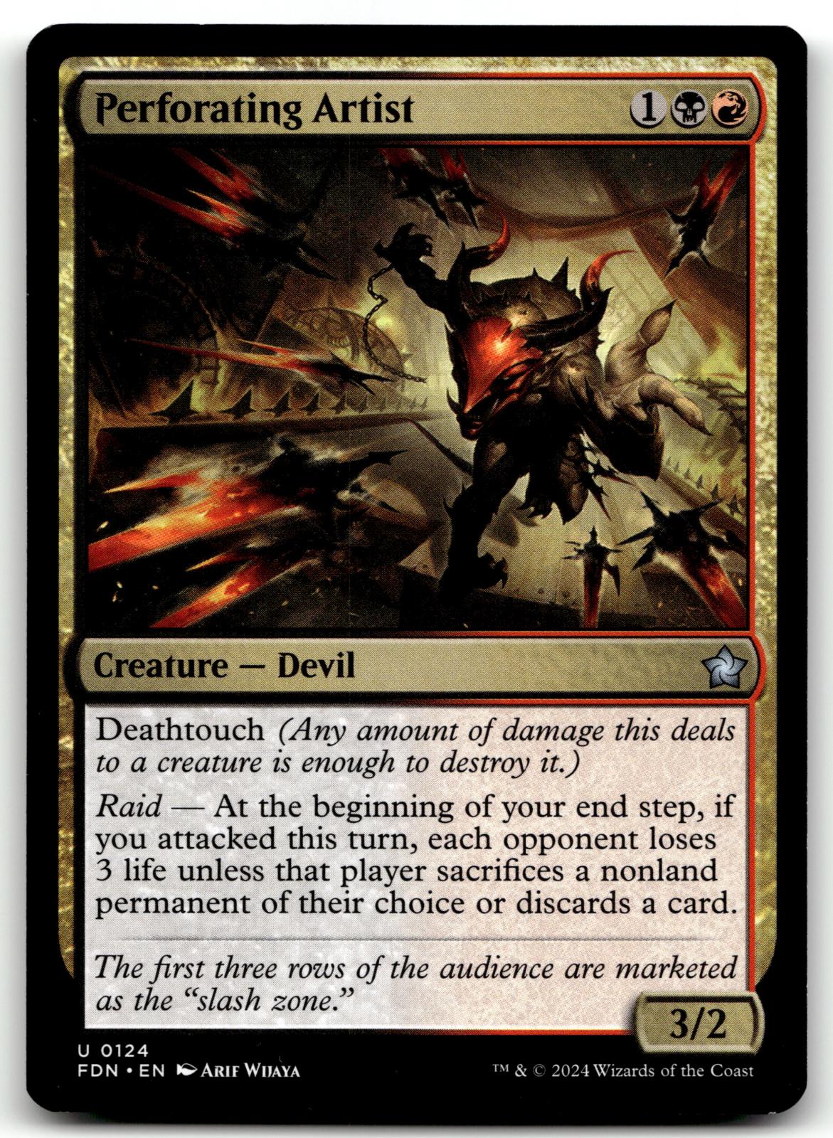 Perforating Artist 124 Uncommon Foundations Magic: The Gathering Near Mint