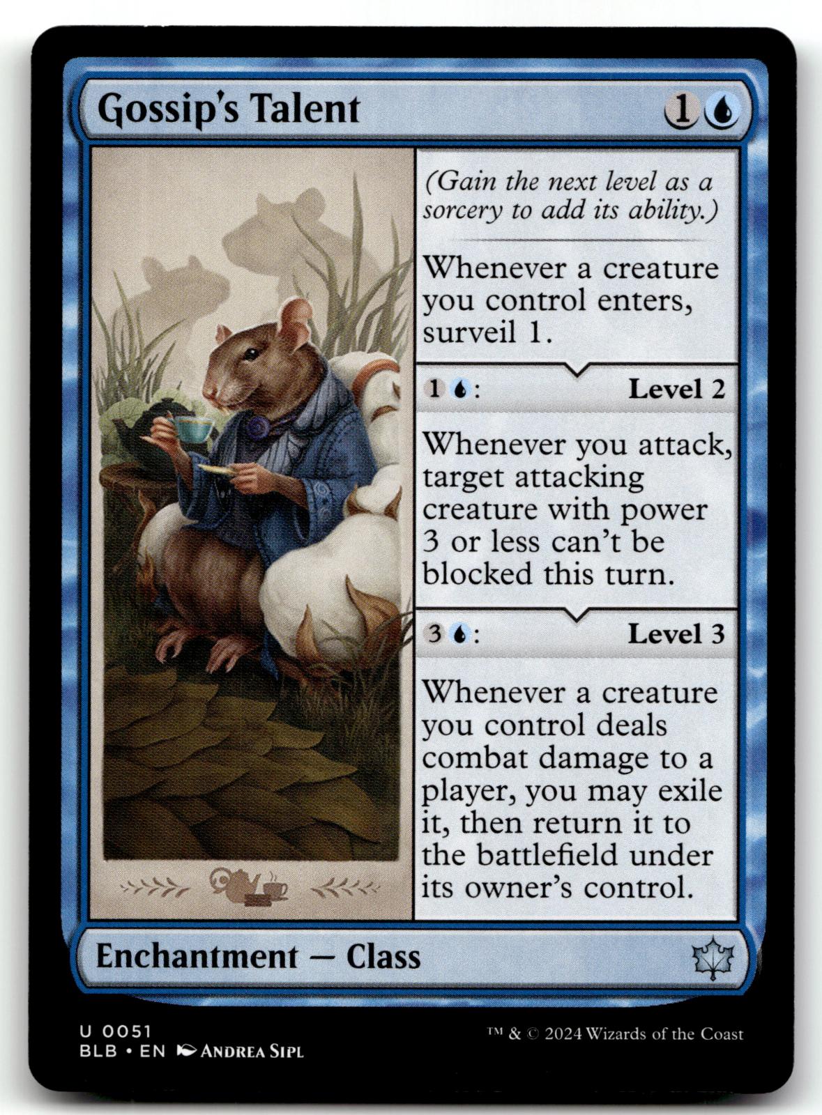 Gossip's Talent 51 Uncommon Bloomburrow Magic: The Gathering Near Mint