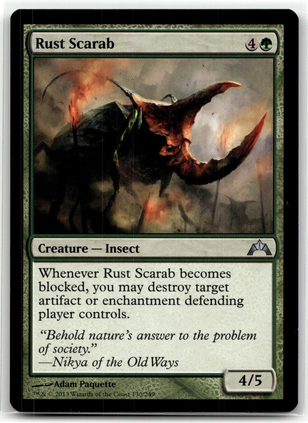 Rust Scarab 130 Uncommon Gatecrash Magic: The Gathering Near Mint