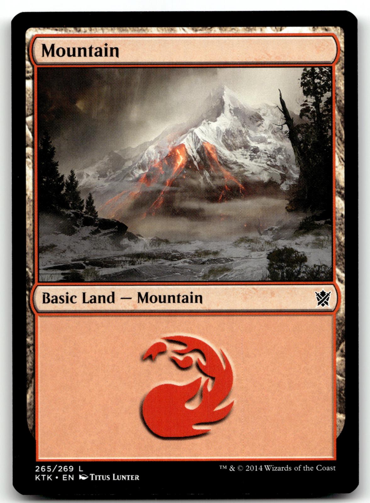 Mountain (265) 265 Land Khans of Tarkir Magic: The Gathering Near Mint