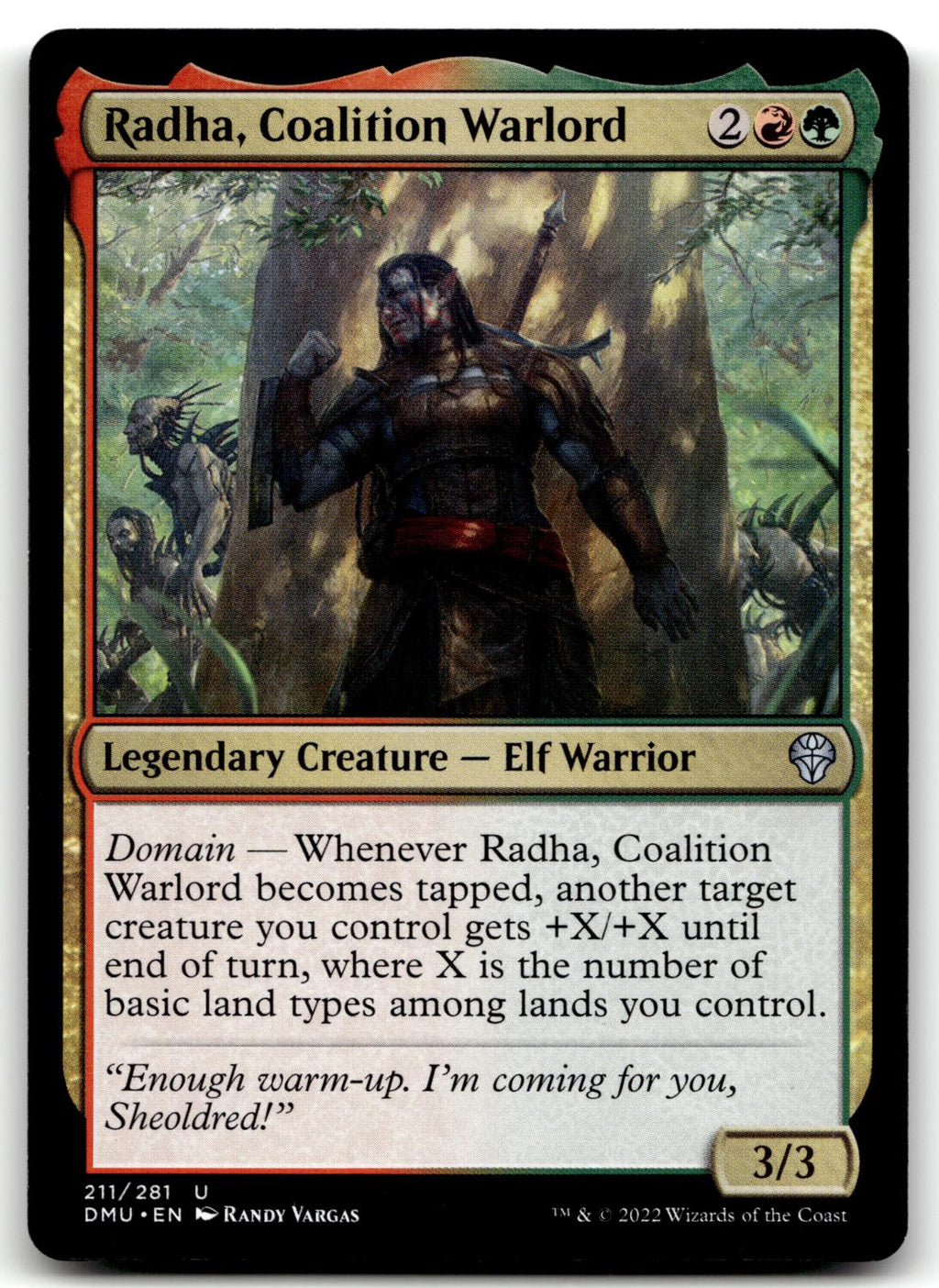 Radha, Coalition Warlord 211 Uncommon Dominaria United Magic: The Gathering NM