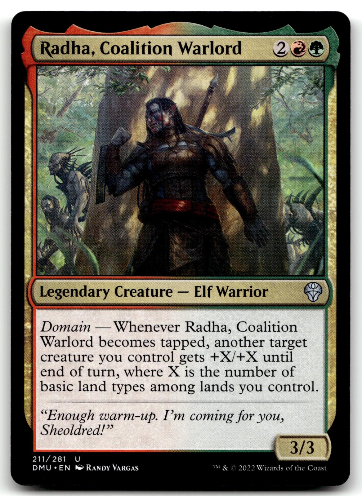 Radha, Coalition Warlord 211 Uncommon Dominaria United Magic: The Gathering NM