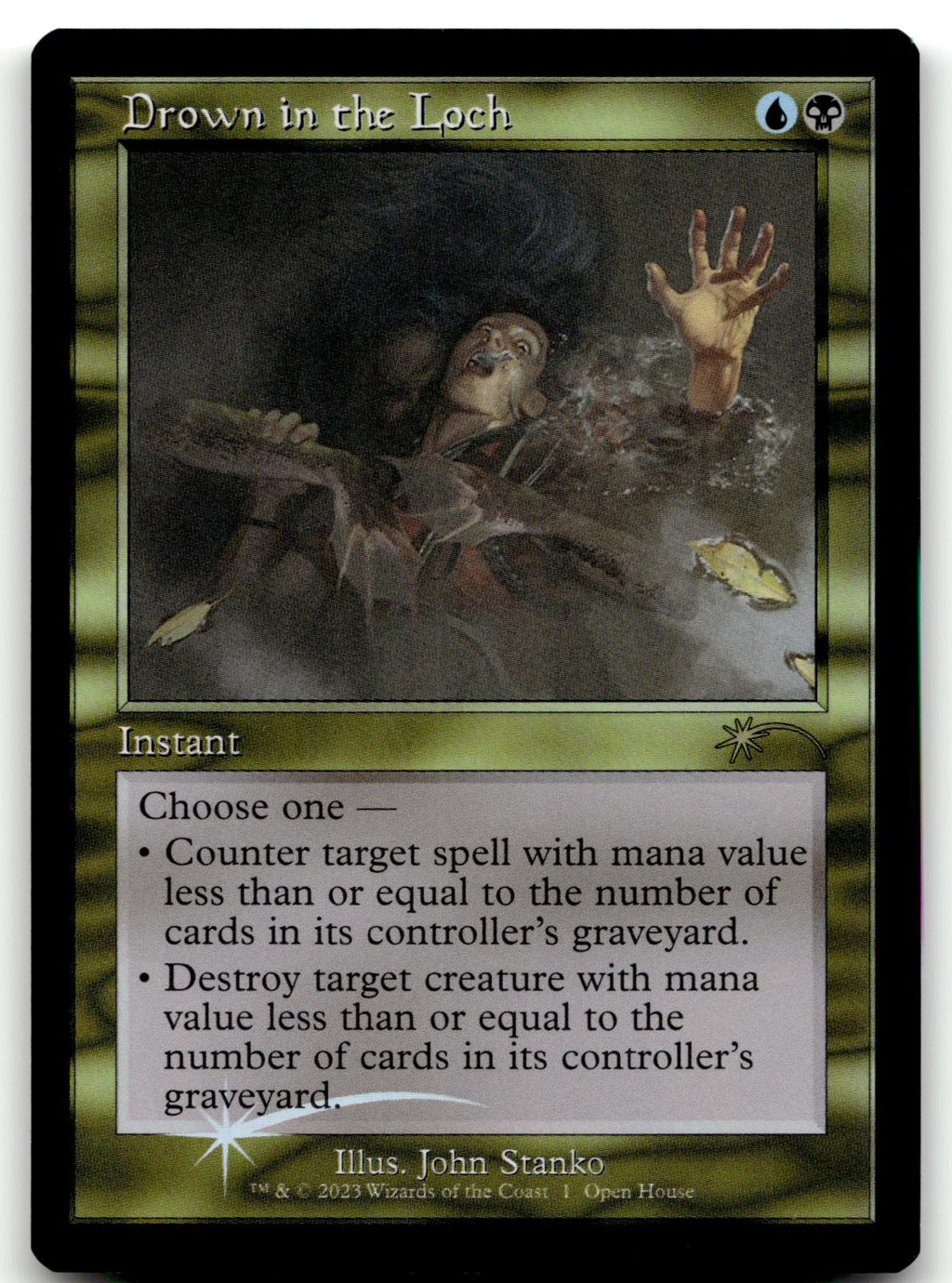 Drown in the Loch (Retro Frame) 1 Open House Promos Magic: The Gathering Foil NM