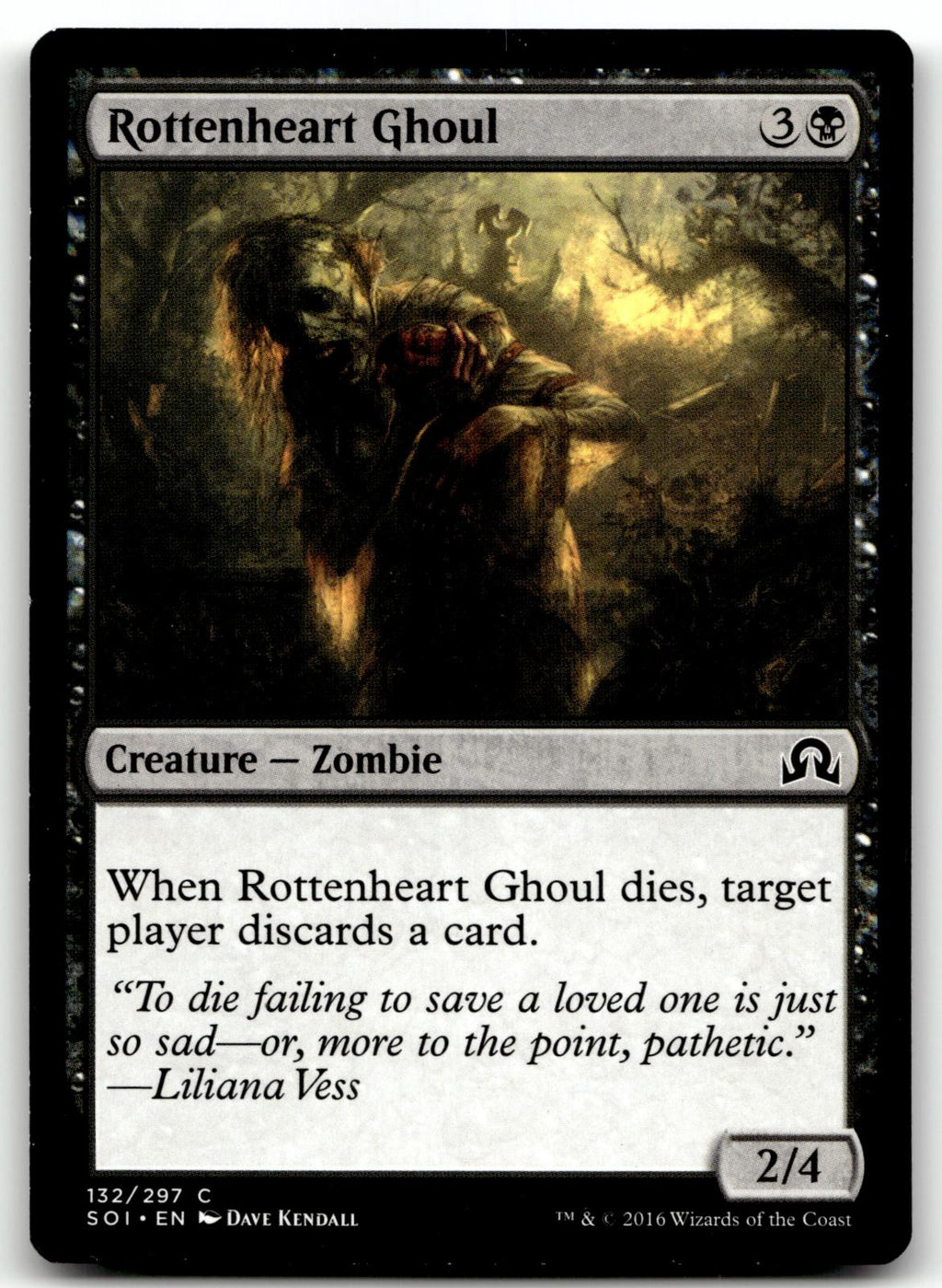 Rottenheart Ghoul 132 Common Shadows over Innistrad Magic: The Gathering NM