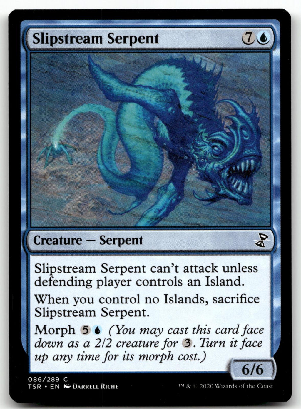 Slipstream Serpent 86 Common Time Spiral: Remastered Magic: The Gathering NM