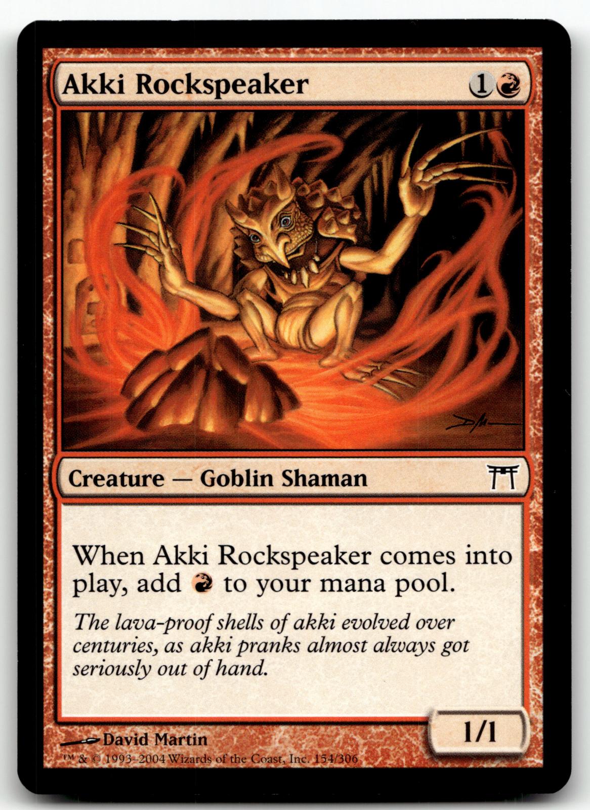 Akki Rockspeaker 154 Common Champions of Kamigawa Magic: The Gathering Near Mint