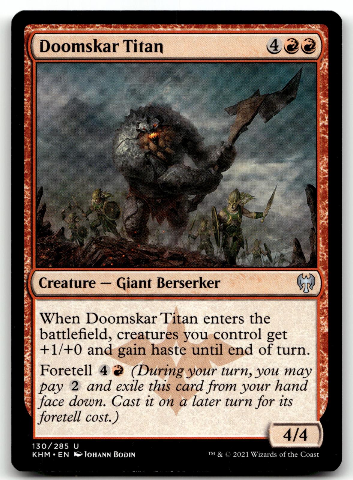 Doomskar Titan 130 Uncommon Kaldheim Magic: The Gathering Near Mint