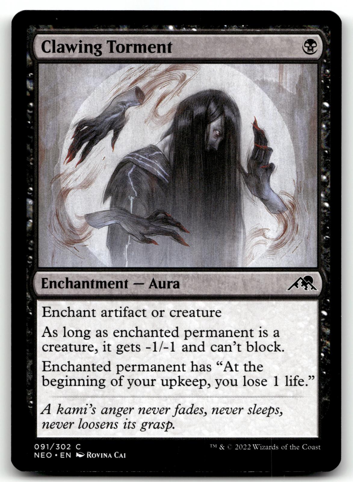 Clawing Torment 91 Common Kamigawa: Neon Dynasty Magic: The Gathering Near Mint