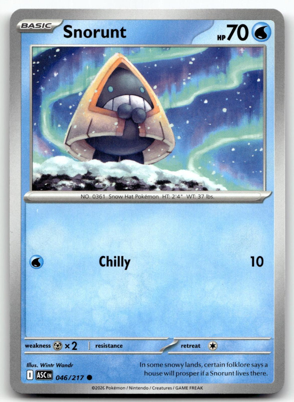 Snorunt 046/217 Common Ascended Heroes Pokemon Near Mint