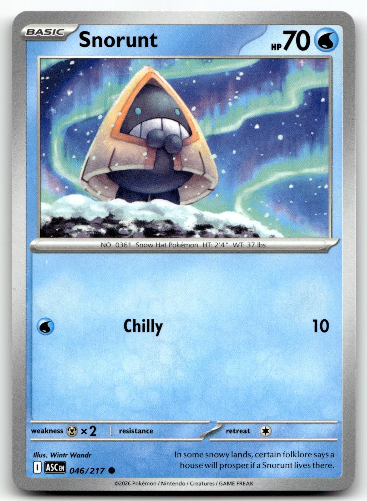 Snorunt 046/217 Common Ascended Heroes Pokemon Near Mint