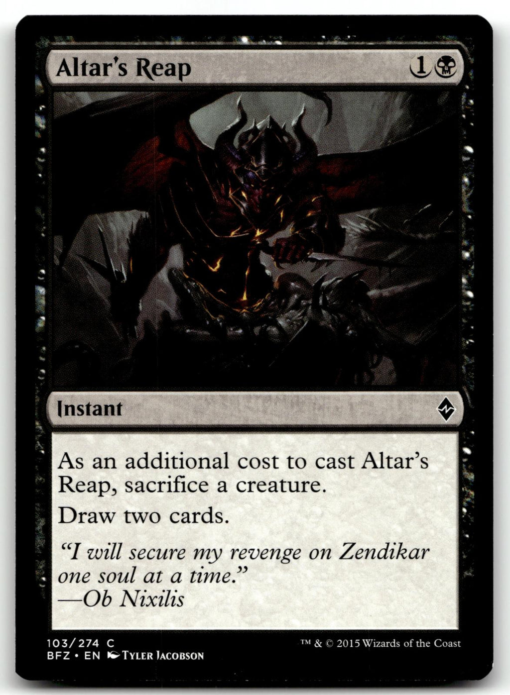 Altar's Reap 103 Common Battle for Zendikar Magic: The Gathering Near Mint
