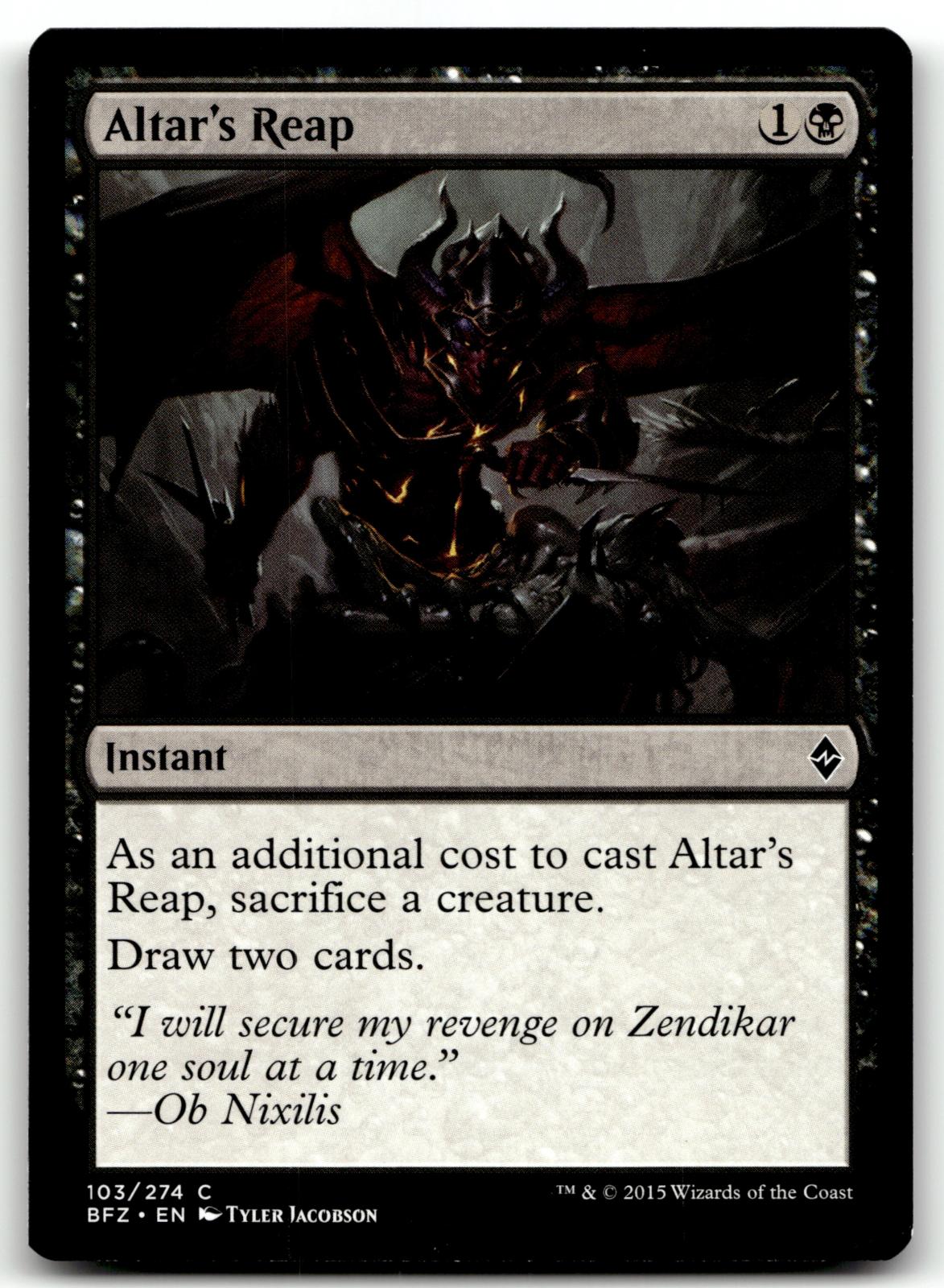 Altar's Reap 103 Common Battle for Zendikar Magic: The Gathering Near Mint