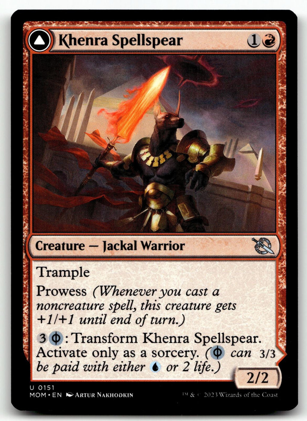 Khenra Spellspear 151 Uncommon March of the Machine Magic: The Gathering NM