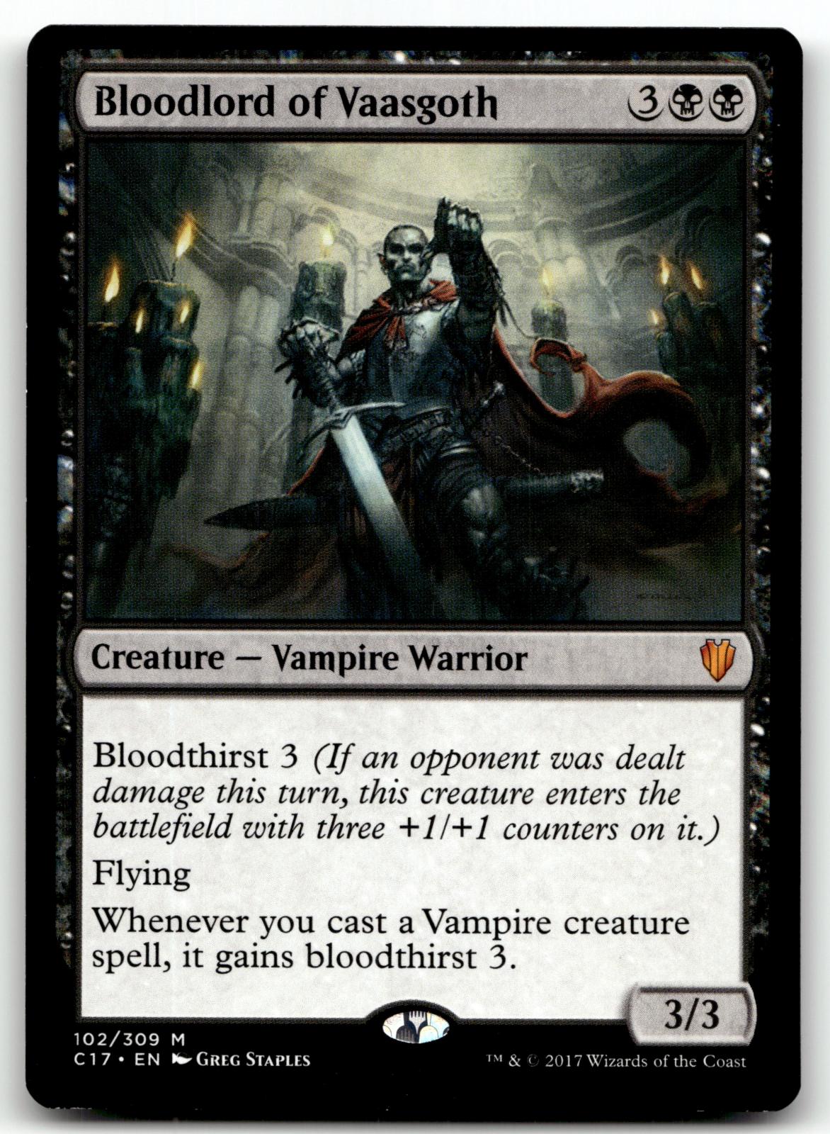 Bloodlord of Vaasgoth 102 Mythic Commander 2017 Magic: The Gathering Near Mint