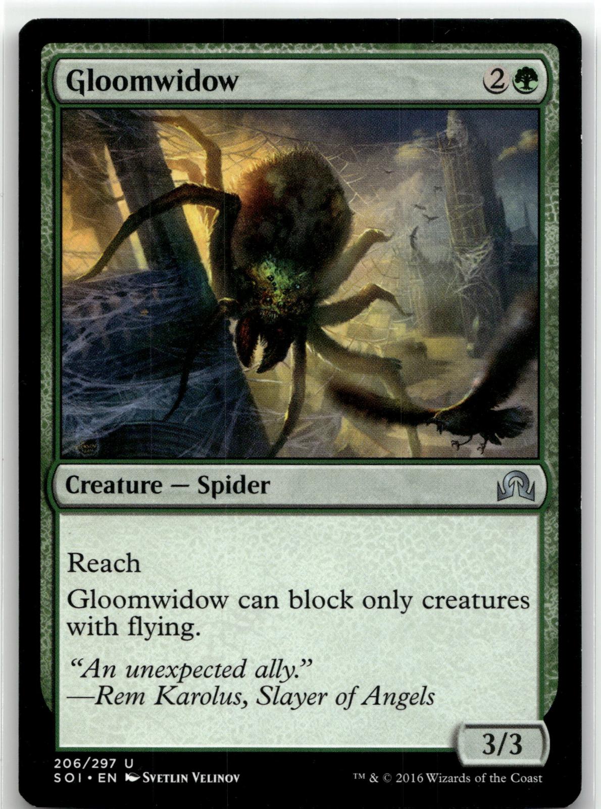 Gloomwidow 206 Uncommon Shadows over Innistrad Magic: The Gathering Near Mint
