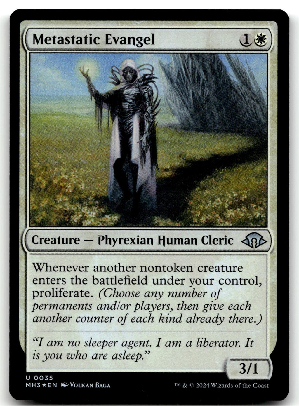 Metastatic Evangel 35 Uncommon Modern Horizons 3 Magic: The Gathering Foil NM