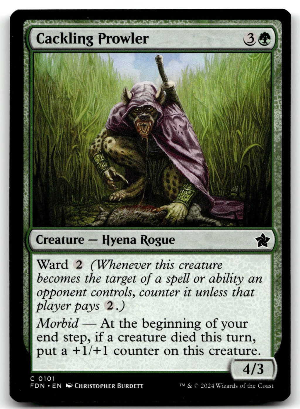 Cackling Prowler 101 Common Foundations Magic: The Gathering Near Mint