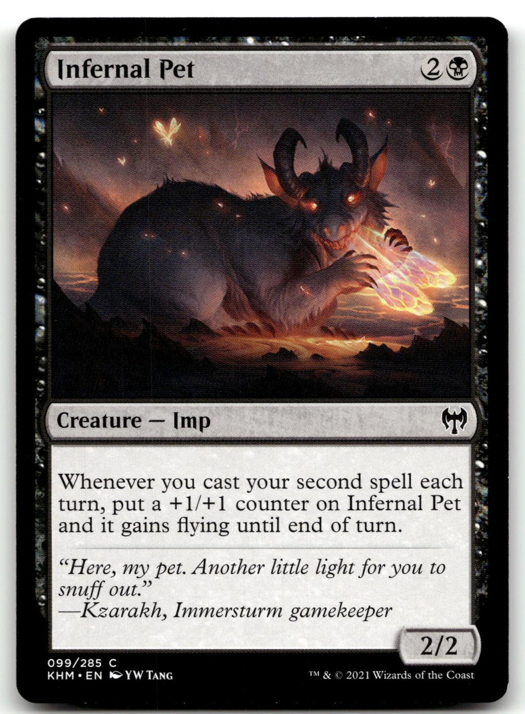 Infernal Pet 99 Common Kaldheim Magic: The Gathering Near Mint