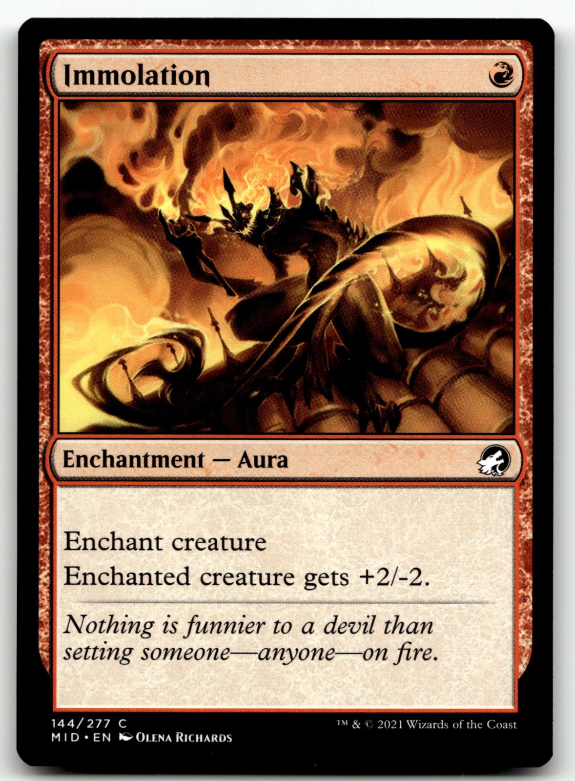 Immolation 144 Common Innistrad: Midnight Hunt Magic: The Gathering Near Mint