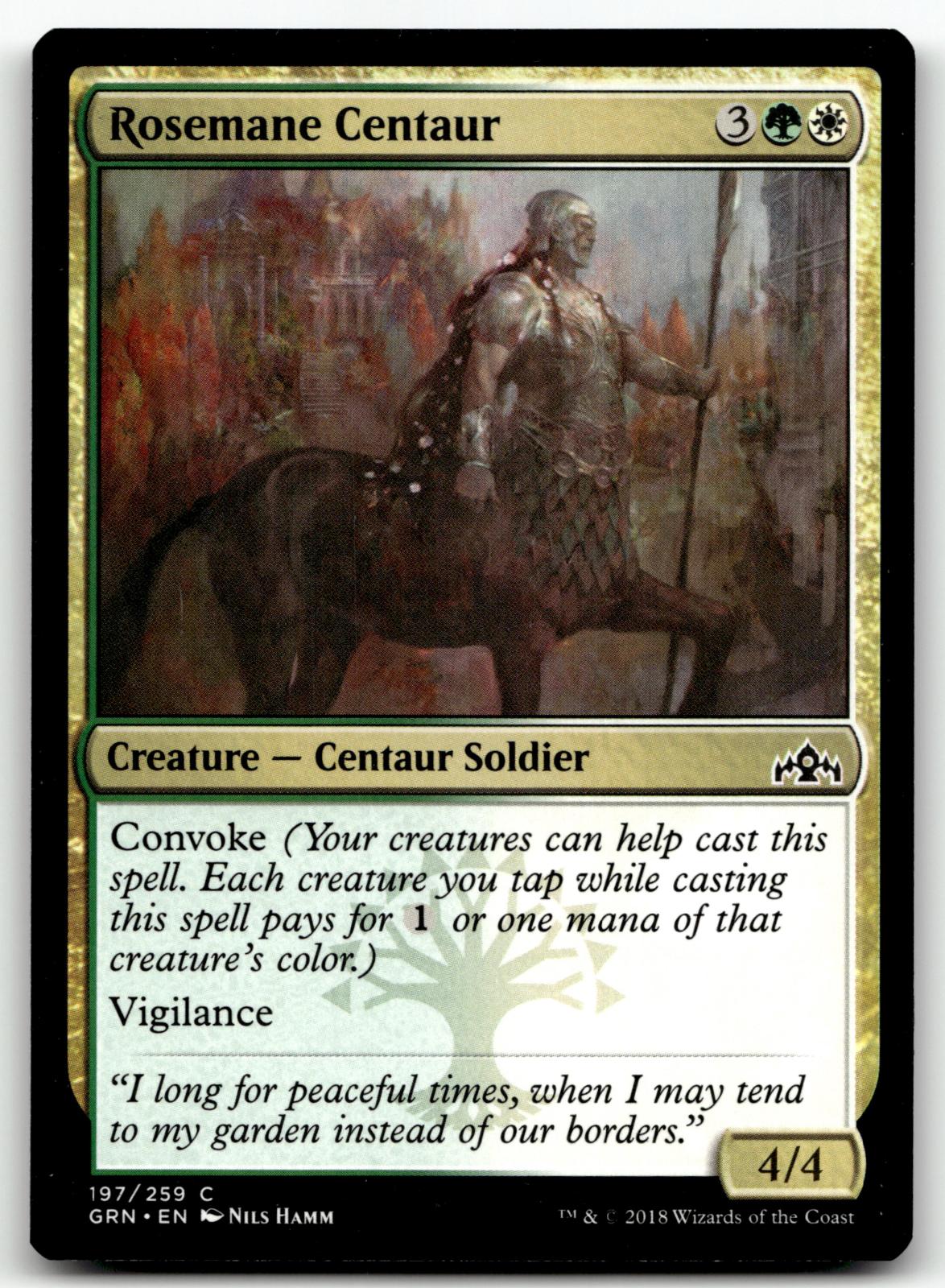 Rosemane Centaur 197 Common Guilds of Ravnica Magic: The Gathering Near Mint