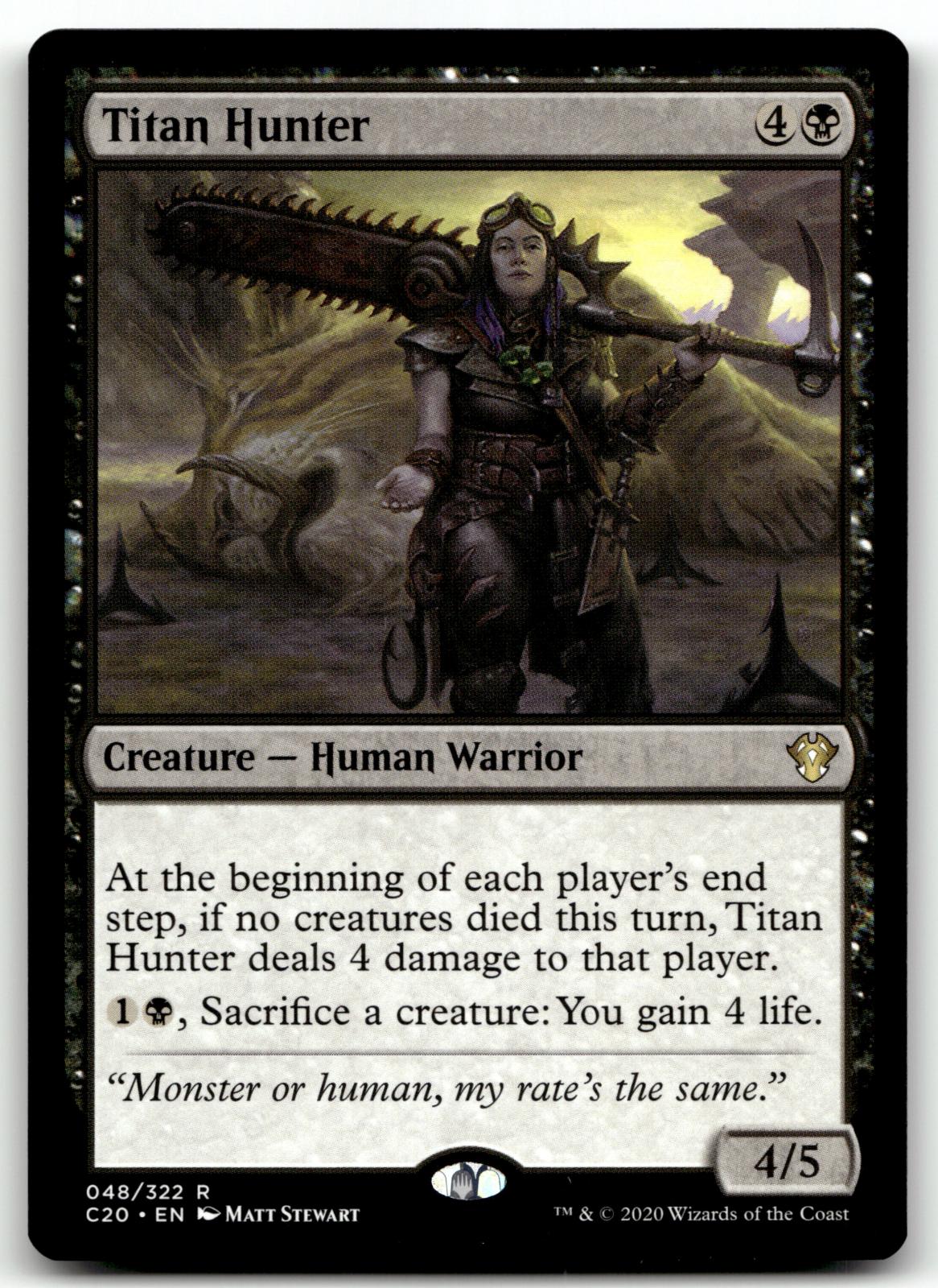 Titan Hunter 48 Rare Commander 2020 Magic: The Gathering Near Mint