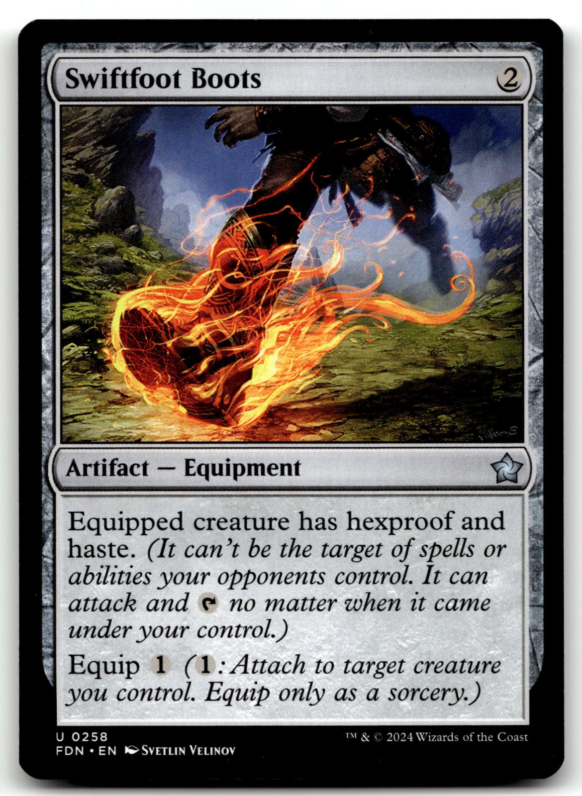 Swiftfoot Boots 258 Uncommon Foundations Magic: The Gathering Near Mint