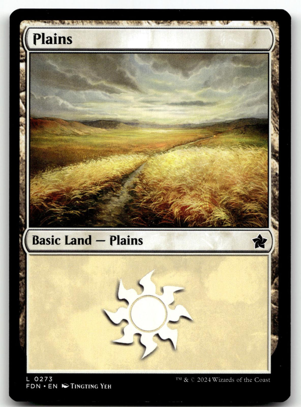 Plains (0273) 273 Land Foundations Magic: The Gathering Near Mint